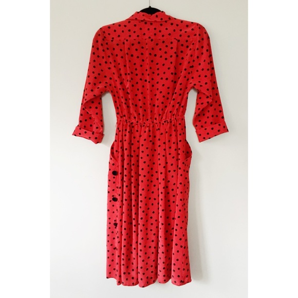 Vintage Leslie Fay Polka Dot Dress - Picture 5 of 8